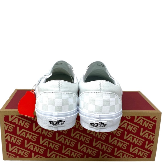 VANS Classic Slip-On Checkerboard True Women White Canvas Shoes Size VN000EYEX1L - Picture 3 of 11